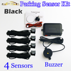 Hitam 4 Sensor Bel 22mm Kit Sensor Parkir Mundur Mobil Radar Kampanye Versus Peringatan Suara Pemeriksaan Sistem 12 V