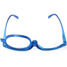 Biru Make Up Pembesar Reading Glasses With Membalikkan Lensa Power NEW + 1.0-Internasional