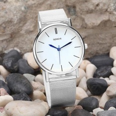 Bluelans® Wanita Fashion Casual Geneve Stainless Steel Gelang Logam QUARTZ Jam Tangan-Intl