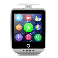 Bluetooth Smart Watch Q18 dengan Kamera Facebook WhatsApp Twitter Sync SMS Smartwatch Mendukung SIM TF Card untuk IOS Android- INTL