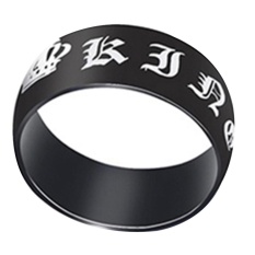 BODHI Mewah Pria Wanita Crown King Queen Diukir Pecinta Ring Retro Kawin Perhiasan Pria A.S. 9 (HITAM) -Intl