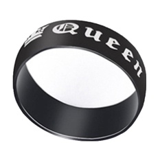 BODHI Mewah Pria Wanita Crown King Queen Diukir Pecinta Ring Retro Kawin Perhiasan Wanita A.S. 10 (HITAM) -Intl