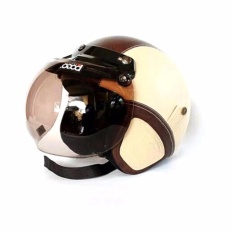 Bogo Helm Dewasa Bogo Cream Coklat Garis