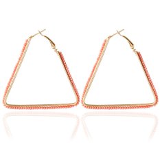 Bohemia Triangle Titis Berongga Telinga Jaket Anting-untuk Wanita, China