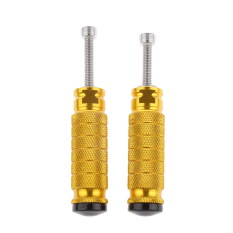 1 Pasang CNC Universal Motor Footpegs Penumpang Lain Pedal Balap Emas Bolehdeals