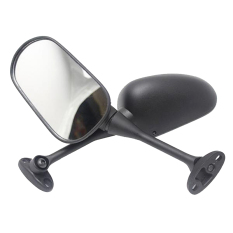 BolehDeals 1 Pasang Kaca Spion Sepeda Motor Balap Skuter untuk Honda CBR600/1000 Hitam