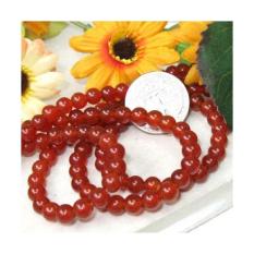 BolehDeals 2 Helai 15 Inch 6mm Carnelian Putaran Batu Permata Manik-manik Longgar