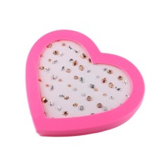 BolehDeals 36 Pairs per Box Assorted Styles Stud Earrings Silver Gold Plant ,Animal, Planes,Hearts,Stars Bulk for Women Girl - intl
