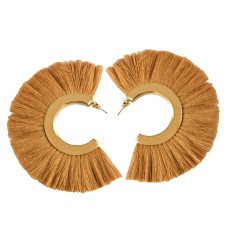 Bolehdeals Unik C Fringe Rumbai Anting-Anting Liontin Bulan Jatuh Anting untuk Pesta Setengah Lingkaran Fringe Anting-Anting-Internasional