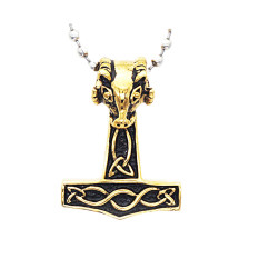 BolehDeals Vintage Quake Kalung Liontin Stainless Steel Lucky Number For Pria Hadiah Emas