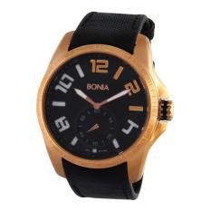 Bonia Jam Tangan Pria - Kulit - Hitam - BPT199-1535 GLD BLK