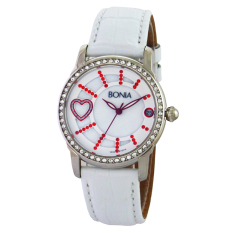 Bonia Ladies Elegant Jam Tangan Wanita - Kulit - Putih - B10014-2369V RD