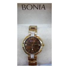 Bonia Rosso Jam Tangan Wanita Rantai Gold BNB10274-2243 Original