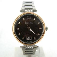 Bonia Rosso - Jam Tangan Wanita - Silver-Coklat Ring Rosegold - Stainless Steel - BNB10259-2343(Brown)