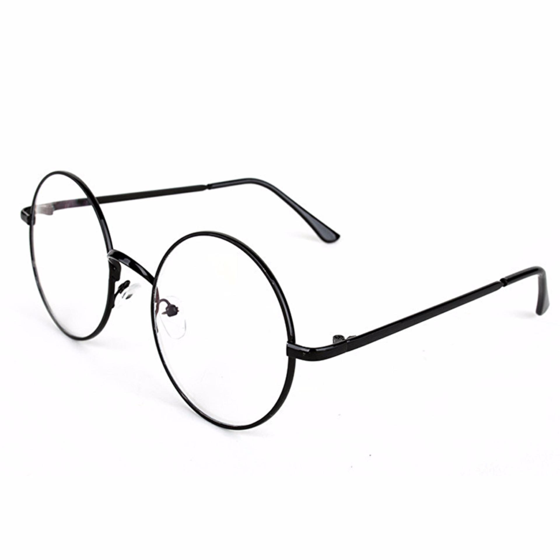 Bos Online Kacamata Besar Round Glasses Dress Up Spectacles (Black) 