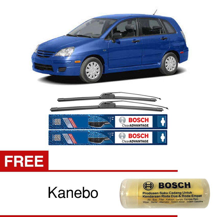 Bosch Sepasang Wiper Frameless New Clear Advantage Mobil Suzuki Aerio 22\