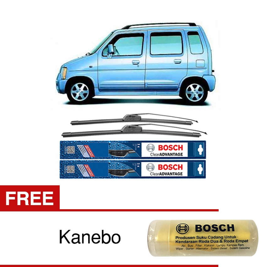 Bosch Sepasang Wiper Frameless New Clear Advantage Mobil Suzuki Karimun 20\