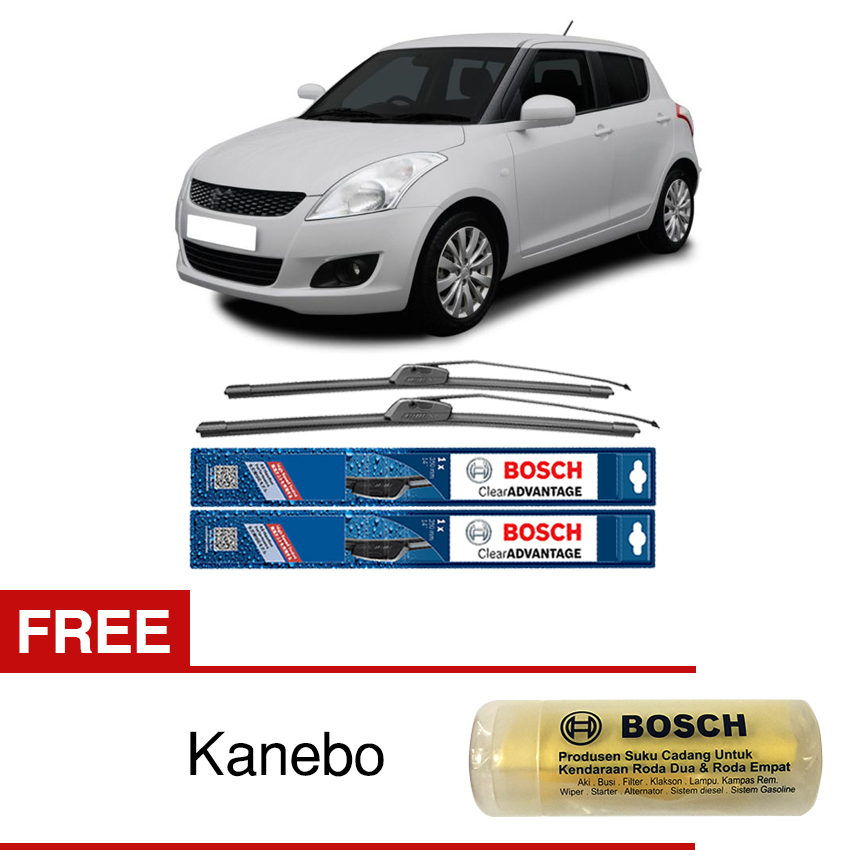 Bosch Sepasang Wiper Frameless New Clear Advantage Mobil Suzuki Swift Hatchback 21\