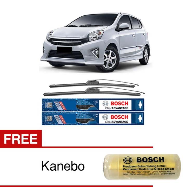 bosch sepasang wiper mobil toyota agya frameless new clear bosch sepasang wiper mobil toyota agya frameless new clear