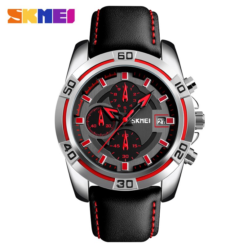 SKMEI Bounabay Brand Watch Fashion Leather Luxury Military Quartz Wristwatches Waterproof Outdoor Sports Watches Relogio Masculino 9156 - intl