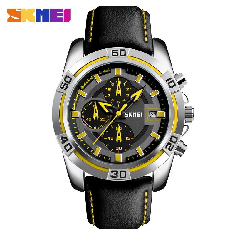 SKMEI Bounabay Brand Watch Fashion Leather Luxury Military Quartz Wristwatches Waterproof Outdoor Sports Watches Relogio Masculino 9156 - intl