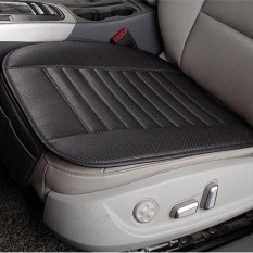 Breathable PU Leather Arang Bambu Interior Mobil Alas Tempat Duduk Bantalan Dudukan untuk Auto Supplies Kursi Kantor Warna: Hitam & Nbsp; -Intl