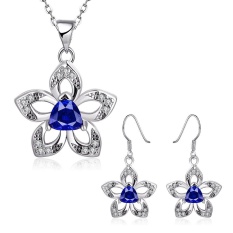 Perhiasan Pengantin Online untuk Wanita Pesta Tembaga Kalung/Anting-Anting Anting-Anting Kalung Tanaman Gold Berlapis-Internasional