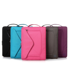 BRINCH Fashion Kain Nilon Tahan Lama Saat 15-15,6 Inci Laptop/Notebook/MacBook/Ultrabook Daftar Harga Tablet Saat Membawa Casing Bahu With Tali Bahu Lengan Case Kantong Saku And Slot Kartu (biru) (International)