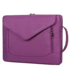 BRINCH Fashion Kain Nilon Tahan Lama Saat 15-15,6 Inci Laptop/Notebook/MacBook/Ultrabook Daftar Harga Tablet Saat Membawa Casing Bahu With Tali Bahu Lengan Case Kantong Saku And Slot Kartu (ungu) (International)