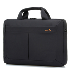 Brinch Sutra Berkualitas Tinggi Nylon Pria Wanita Satu Bahu Tas Laptop Case Shockproof Notebook Cover Digital Penyimpanan Laptop Handbag 15.6 Inch (Hitam) (Intl)