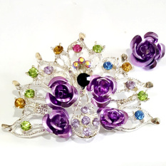 Bros Merak Silver Purple - Aksesoris Fashion Pesta Wanita Hijab Kado Murah Trendy