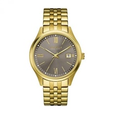 Bulova Mens QUARTZ Stainless Steel Casual Watch, Warna: Gold-toned (Model: 44b111)-Intl