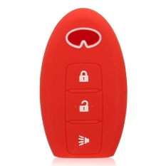Tombol Kunci Mobil Silikon Fob Cover Cocok untuk Eks Infiniti FX QX JX Case Pemegang-Intl