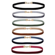 Membeli Di Koin 6 Pcs/set Seksi Multicolor Kalung Rantai Beludru Set Mode untuk Wanita Kalung Kerah Gothic Punk Perhiasan Multicolr-Intl