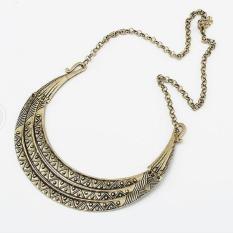 BUY IN COINS Vintage Tiga Lapisan Logam Emas Kalung Kerah Pernyataan Agama Islam Suku Oto
