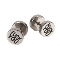 Buy TRA 2 Buah TITANIUM Hiphop Tindik Anting-anting Halter Steker Telinga Pria Hombr