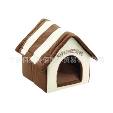 Bisa Dicuci dan Dicuci Bata Merah PET Nest, Dog Single Room Chimney House, Kennel, Kucing Sarang, Tenda Nest-Intl