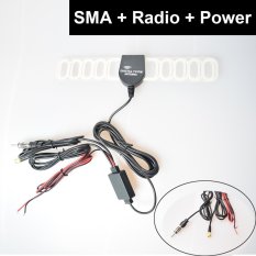 Car Automobile TV Antena Radio FM Amplifier Digital TV DVBT ATSC ISDB Analog For DVD Dash Mobil GPS Stereo Mobil Head Unit-SMA + Radio Plug-Intl