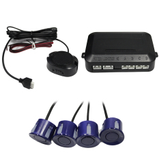 Mobil LCD Display Parking Sensor LCD 4 Sensor Parkir Bekas Radar Mobil Sistem Detektor Untuk Semua Mobil 1 set (biru)-Intl