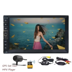 Mobil MP5 Pemutar 7 Inci HD Digital Layar Sentuh 8 GB Navigasi GPS FM AM Radio Penerima Stereo Dash Autoradio Bluetooth sistem Stereo Mobil dengan Depan USB/TF FM AUX Masukan Kamera Belakang Tampilan Nirkabel Gratis-Internasional