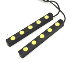 Parkir mobil 2 x 5 LED lampu siang hari DRL mata elang putih tinggi-daya tahan air 6 watt lampu kabut lampu mundur