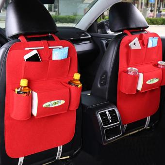 Harga Penawaran Car Seat Organizer - Tas Mobil Multifungsi Dipasang Dibelakang Jok (Merah) discount