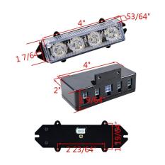 Mobil Truk 4X4 LED Amber Strobe Flash Light Dash Lampu Kedip Darurat Lampu-Intl