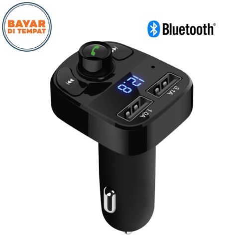 Car X8 Dual USB Wireless Bluetooth FM Transmitter MP3 Car Charger