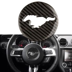 Carbon Fiber Interior Steering Wheel Decor Trim Sticker Ford Mustang 2015-2017-Intl
