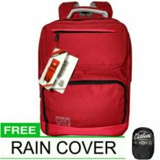 Carboni essential pack RA00041 Backpack original high spec -red + raincofer