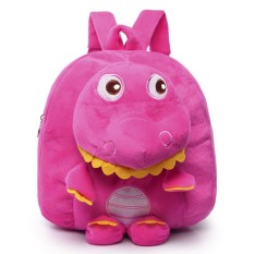 Kartun Kartun Anak Balita Baby Boy Girl Bayi Taman Kanak-kanak Sekolah Dasar Lucu Kartun Anak TK Kelas Ukuran Double Bag Crystal Cashmere Bag Pria dan Wanita 1-3 Tahun Dinosaurus Kecil Backpack Cute Backpack-Intl