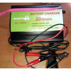 Cas Aki Otomatis / Charger Accu, Aki Kering, Basah, Mobil, Motor, dll, Sunpro BATTERY CHARGER 20 Ampere
