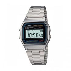 Casio A158WA-1D Jam Tangan Unisex - Stainless - Silver