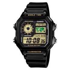 Casio AE-1200WH-1BVDF Jam Tangan Pria Rubber/Silicon/Resin/Karet